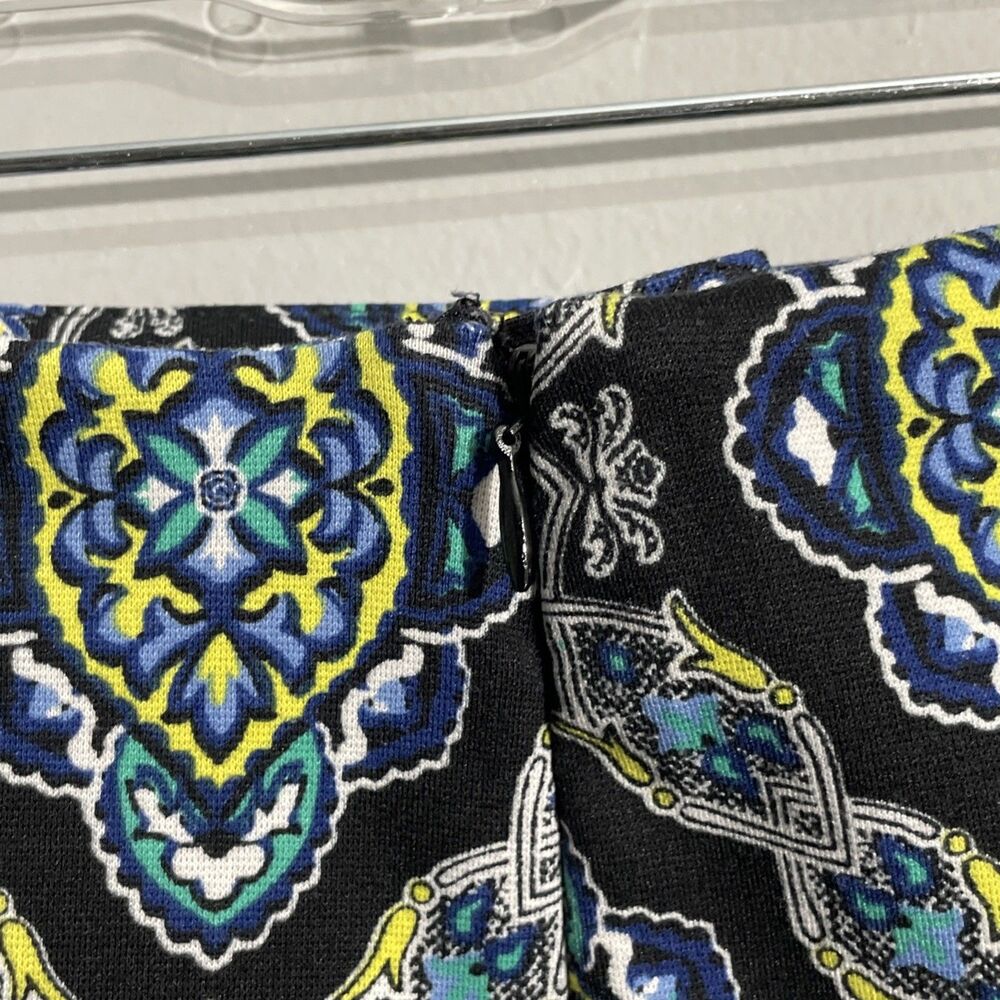 Talbots Blue Paisley Print Skirt Women's 16W Midi Length Casual Career Wear - Picture 4 of 8